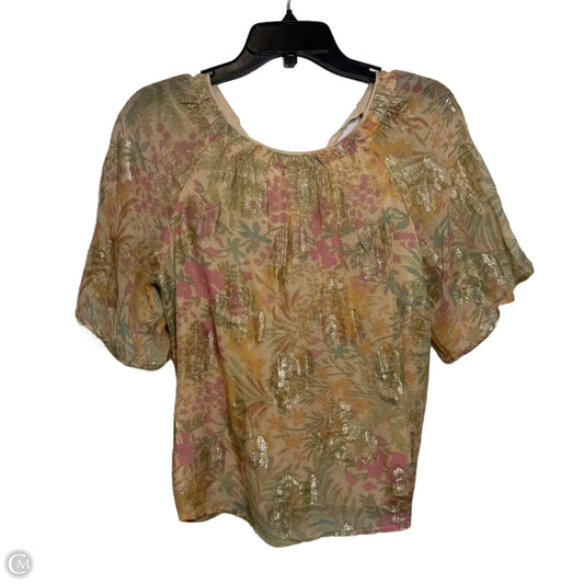 Top Short Sleeve By Loft In Floral Print, Size: S
