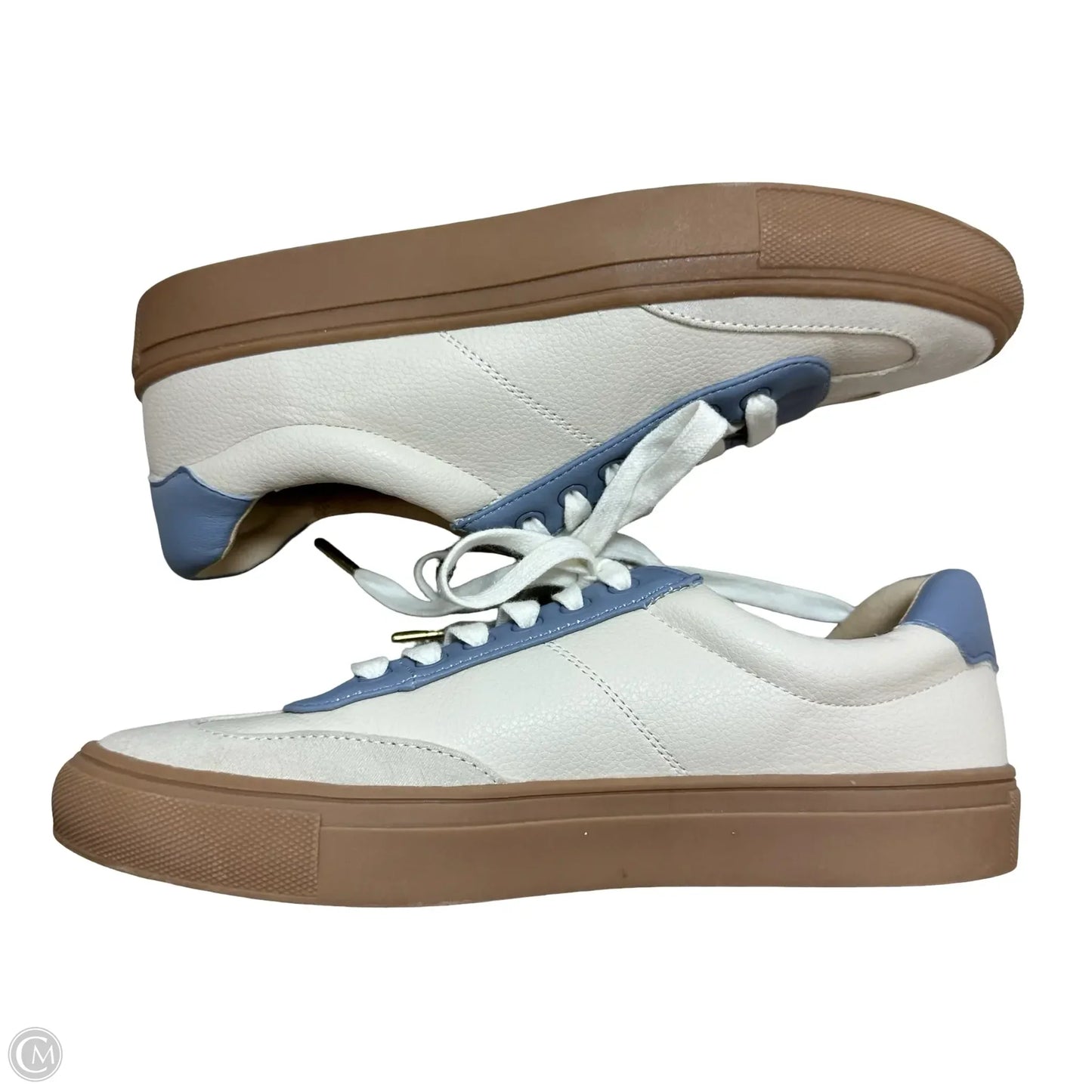 Shoes Sneakers By Loft In Blue & Cream, Size: 7