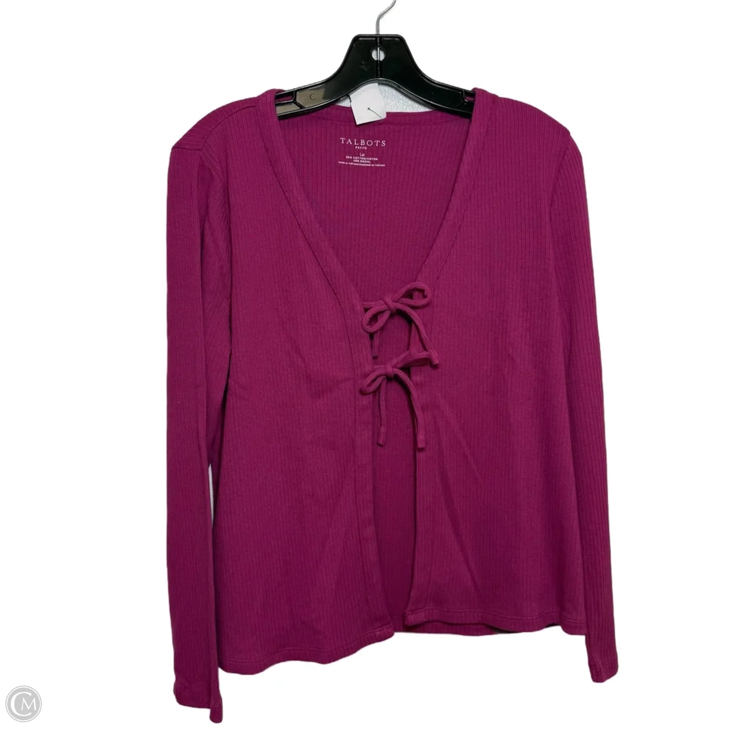 Top 2pc Long Sleeve By Talbots In Pink, Size: Lp