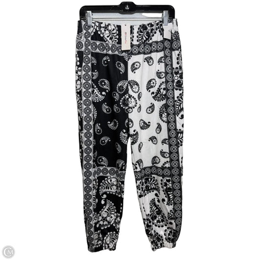 Pants Joggers By Clothes Mentor In Black & White, Size: M