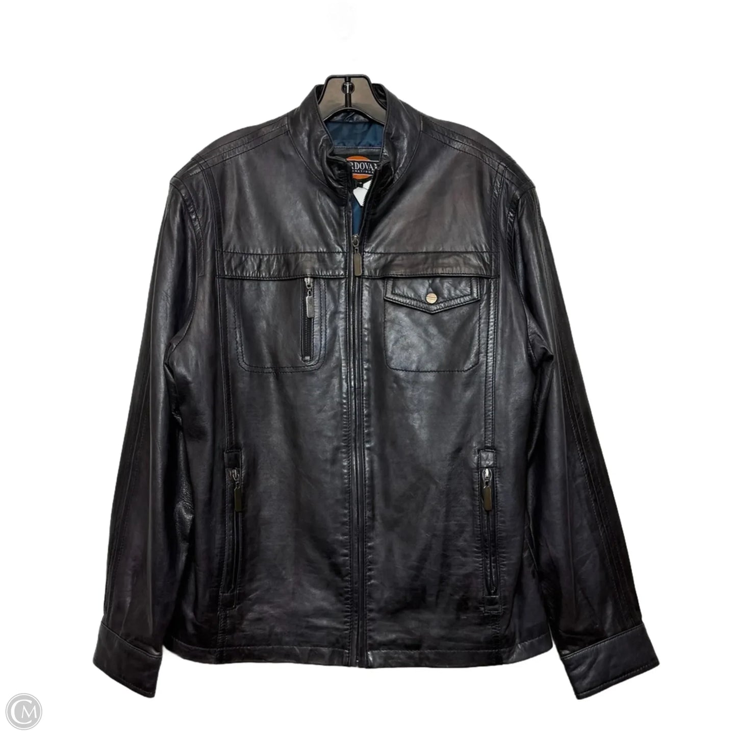 Jacket Leather By Clothes Mentor In Black, Size: S