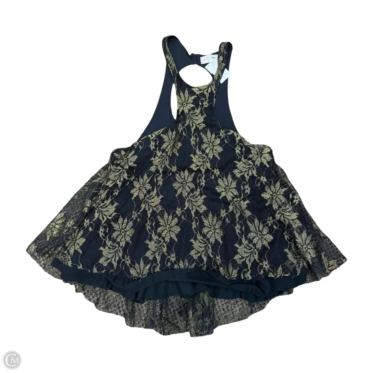 Tank Top By Free People In Black & Gold, Size: Xs