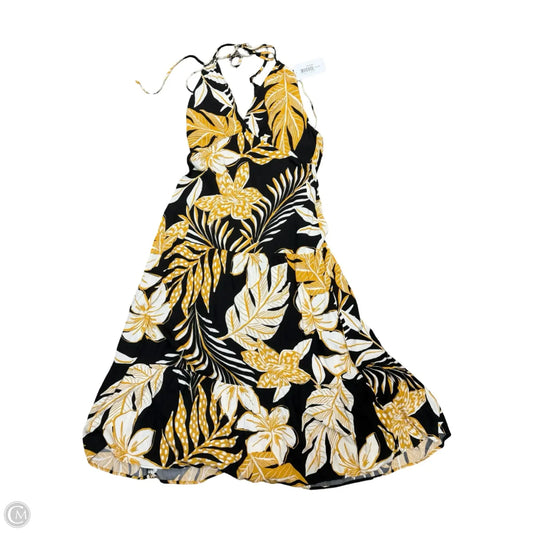 Dress Casual Midi By Clothes Mentor In Tropical Print, Size: L