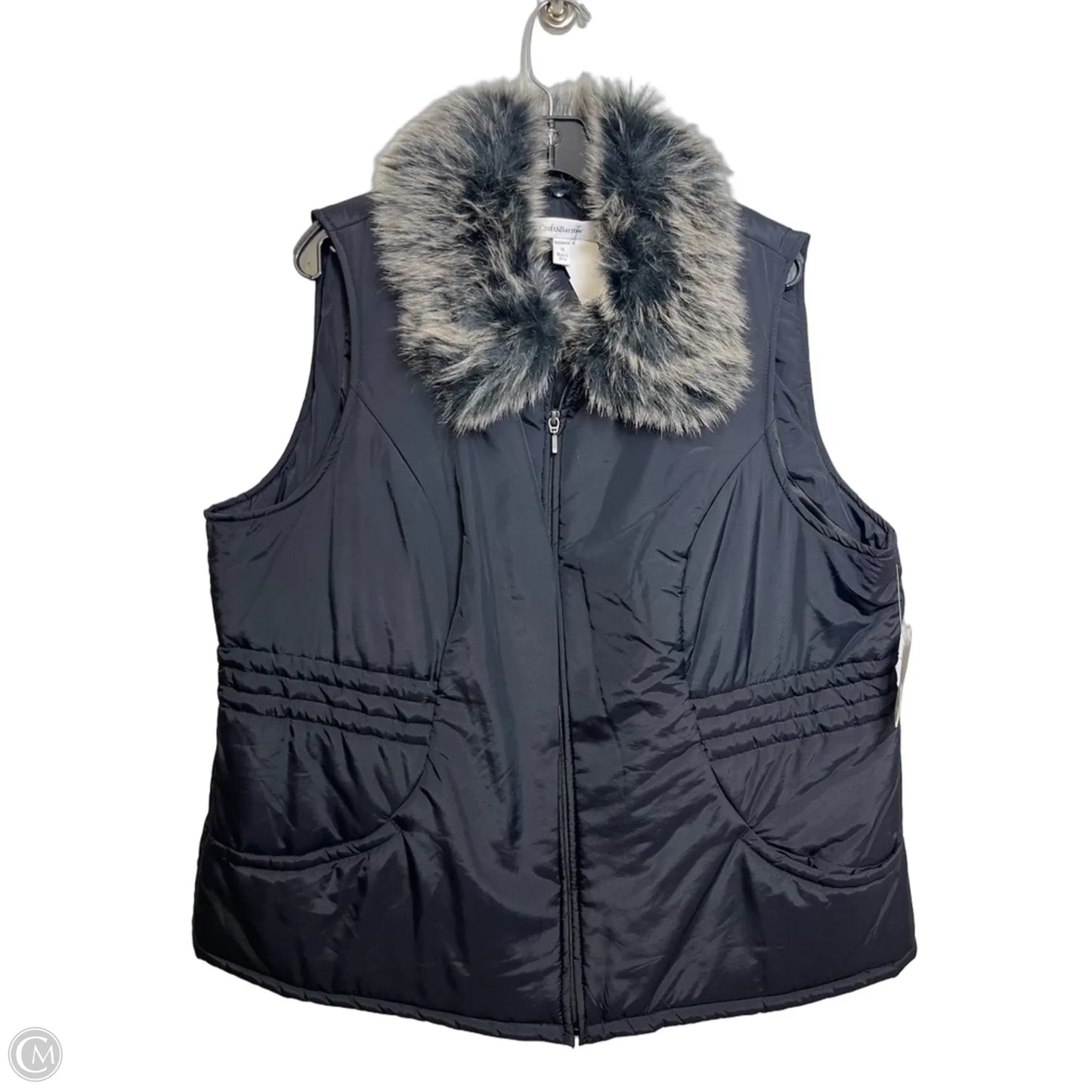 Vest Puffer & Quilted By Croft And Barrow In Black, Size: 1x