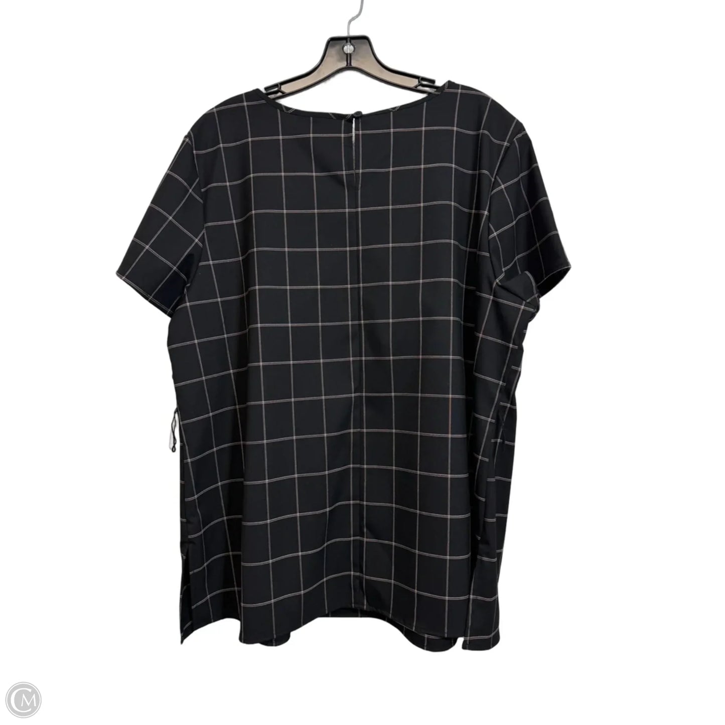 Top Short Sleeve By Liz Claiborne In Black, Size: Xxl