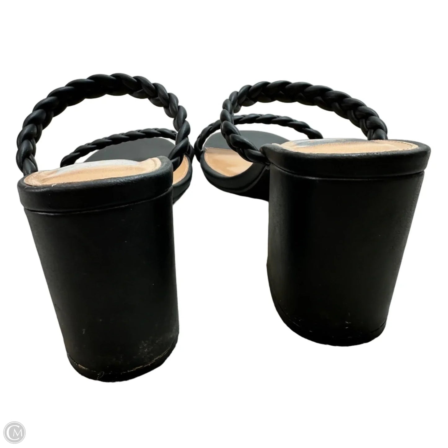 Sandals Heels Block By Dv In Black, Size: 8