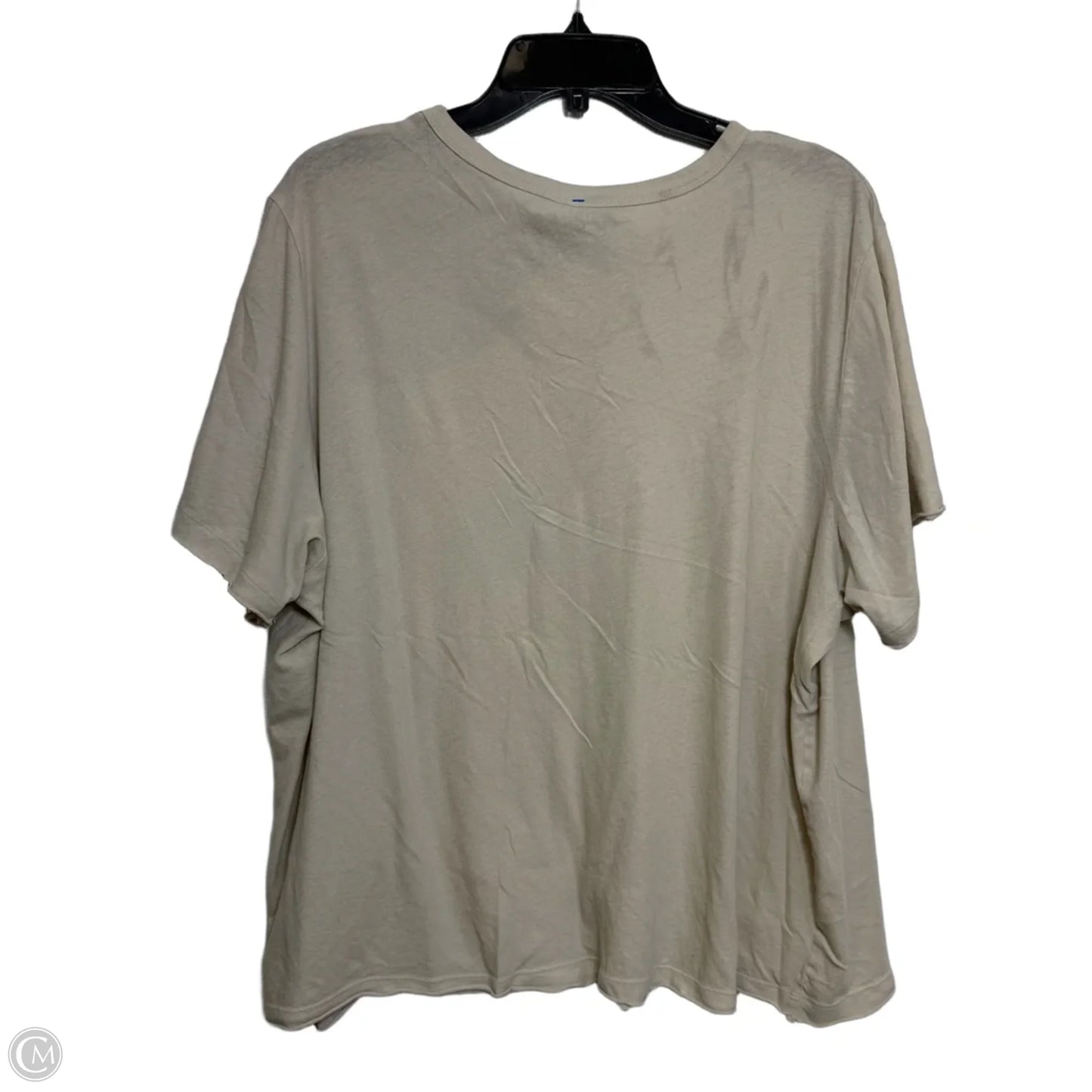 Top Short Sleeve By American Eagle In Taupe, Size: Xxl