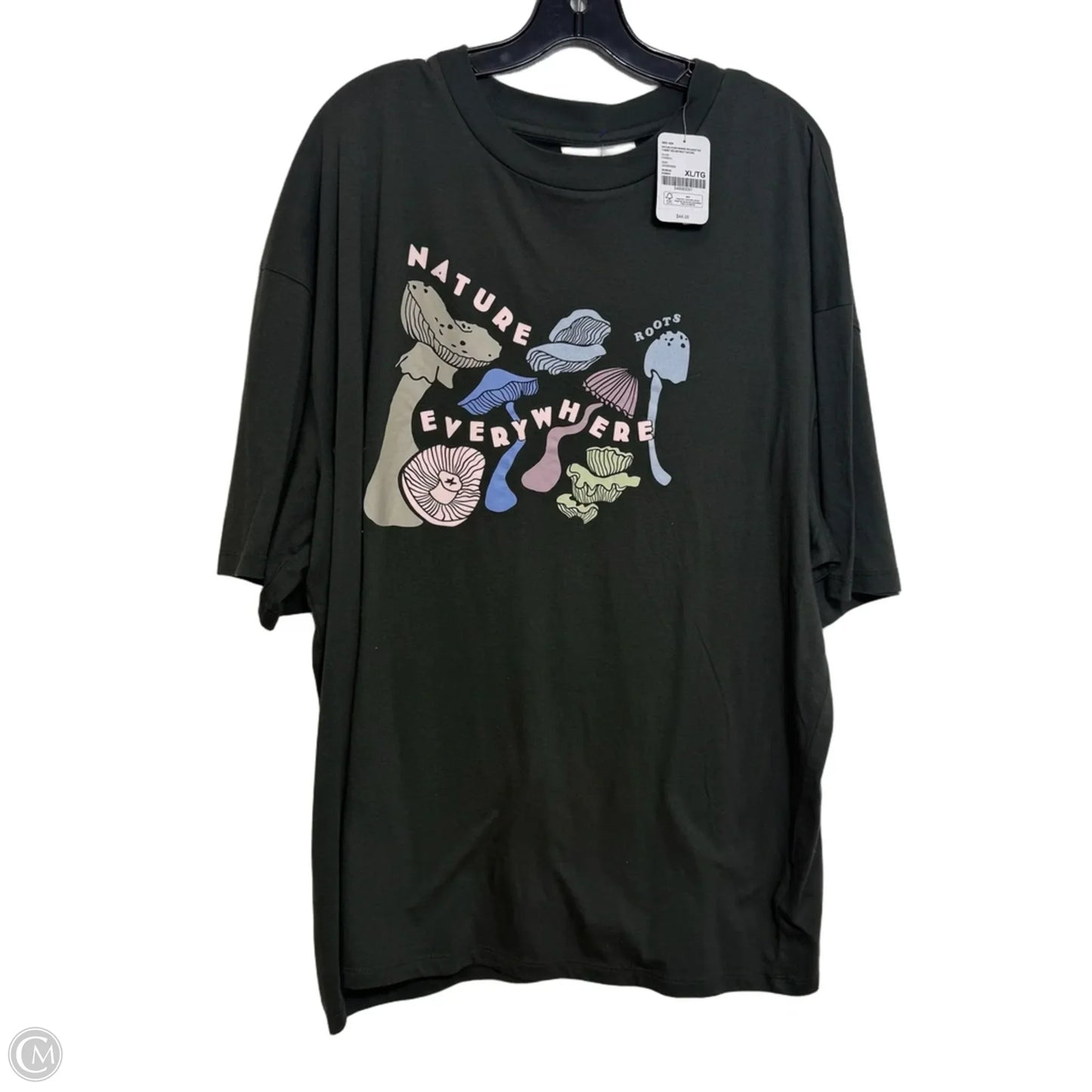 Top Short Sleeve By Roots In Green, Size: Xl