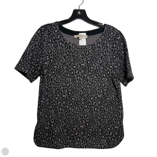 Top Short Sleeve By Loft In Animal Print, Size: S
