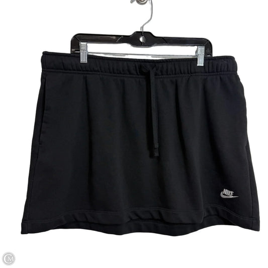 Athletic Skort By Nike In Black, Size: Xl