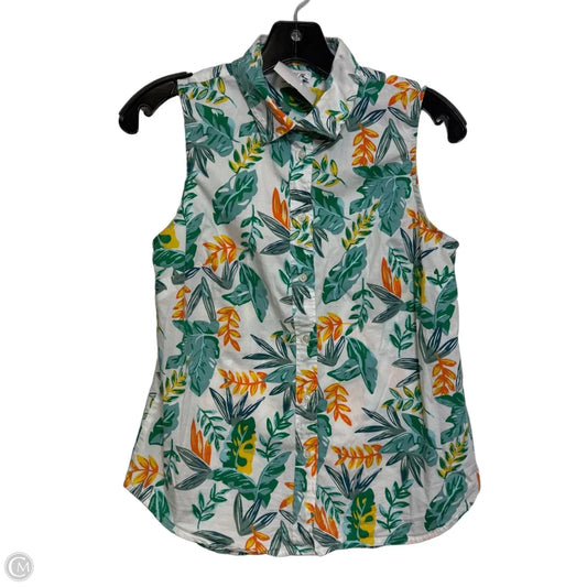 Top Sleeveless By J. Crew In Tropical Print, Size: S