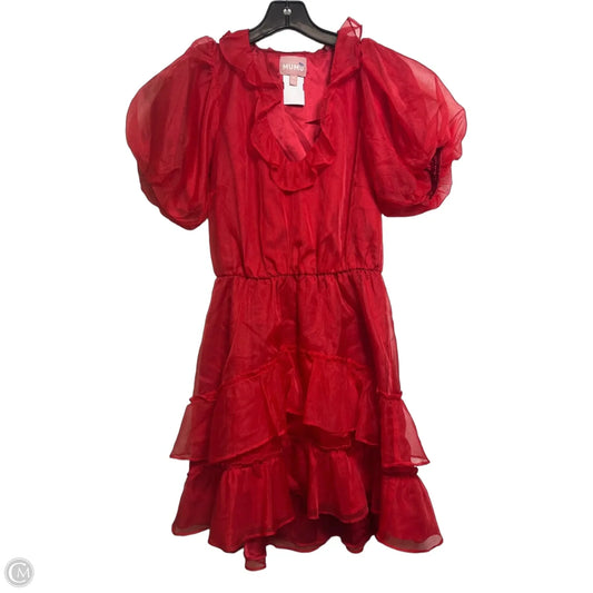 Dress Casual Short By Mumu In Red, Size: Xs