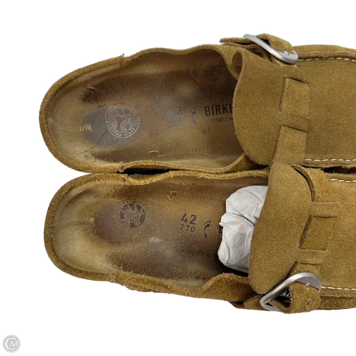 Shoes Flats By Birkenstock In Bronze, Size: 11
