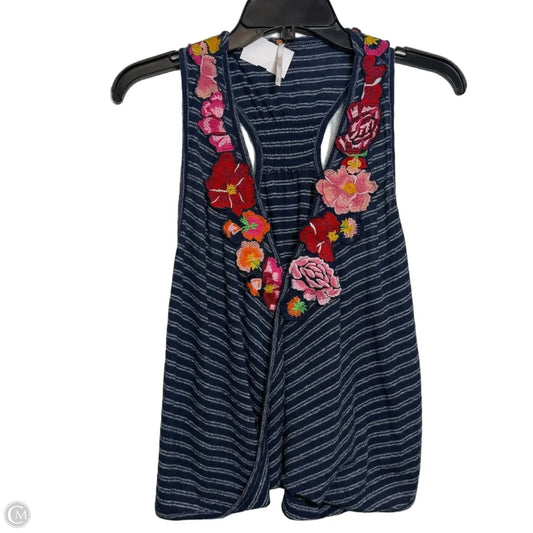 Top Sleeveless By Free People In Blue, Size: S