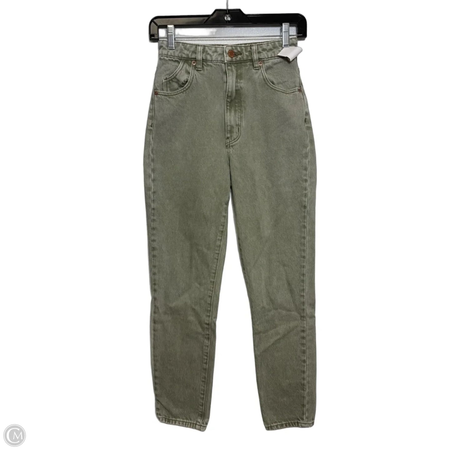 Jeans Skinny By Rollas In Green Denim, Size: 0