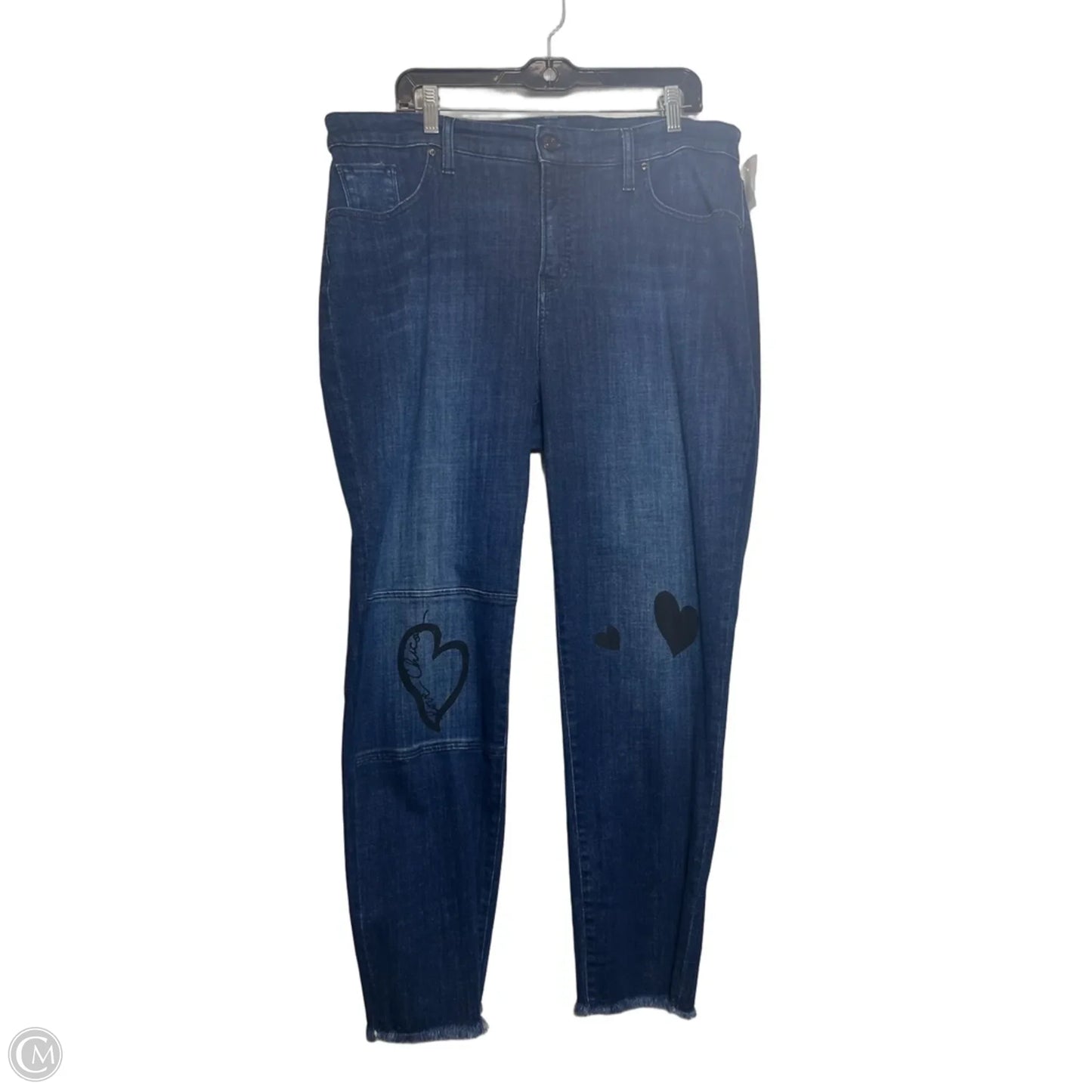 Jeans Cropped By Chicos In Blue Denim, Size: 16