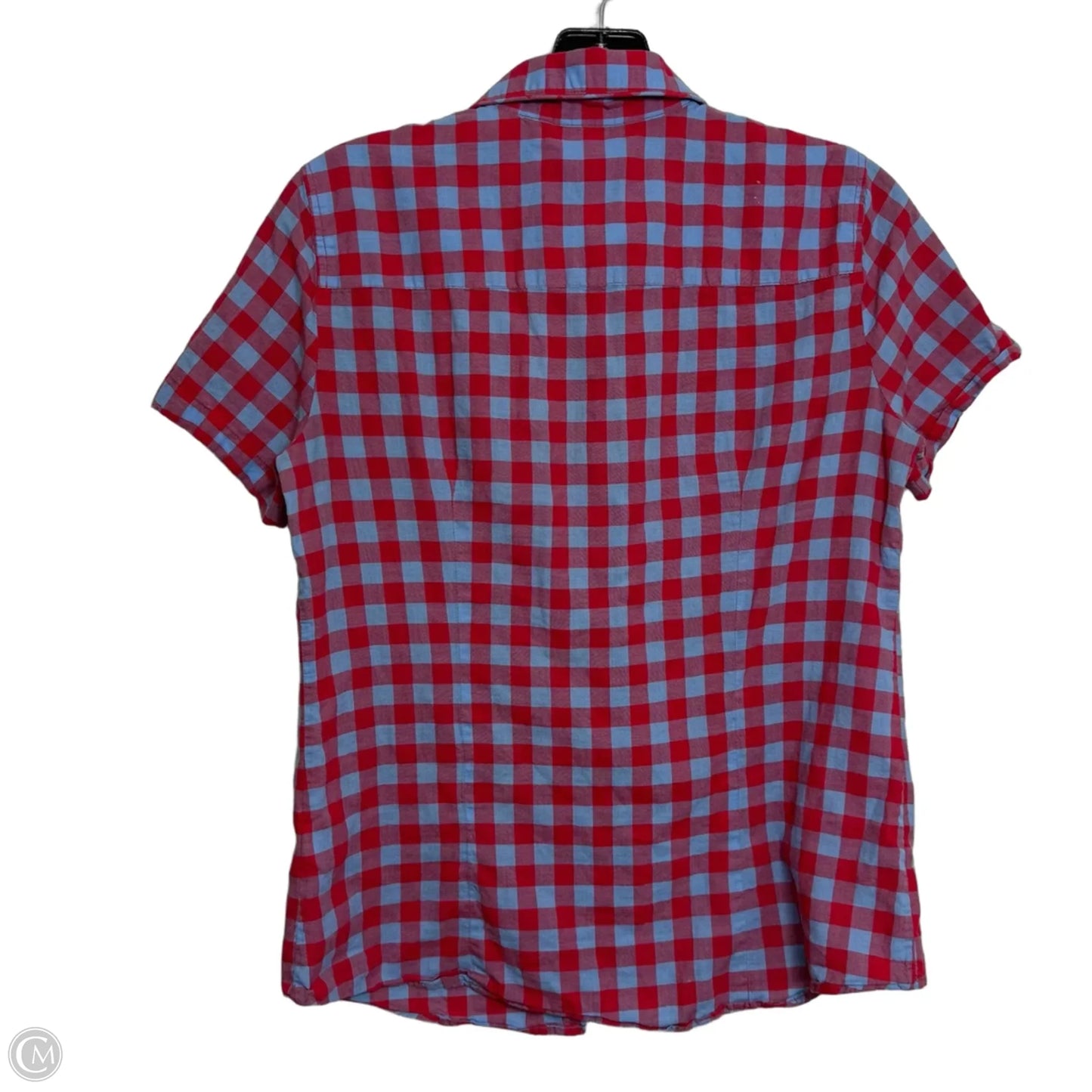 Top Short Sleeve By J. Crew In Checkered Pattern, Size: S