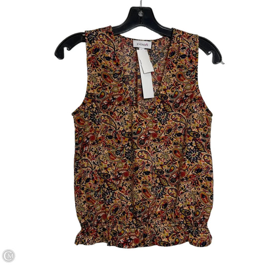 Top Sleeveless By Evereve In Multi-colored, Size: Xs