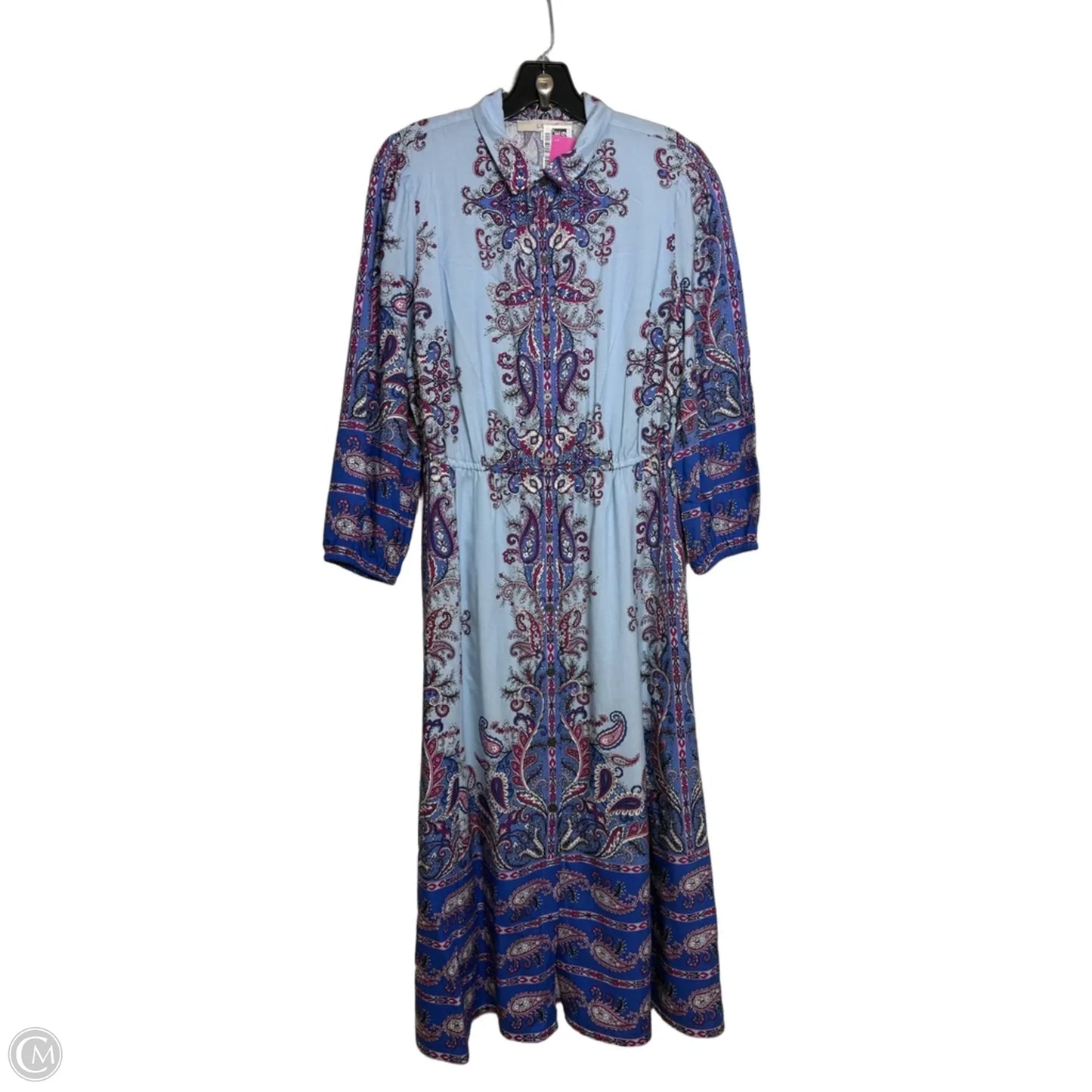 Dress Casual Midi By Loft In Blue, Size: Lp