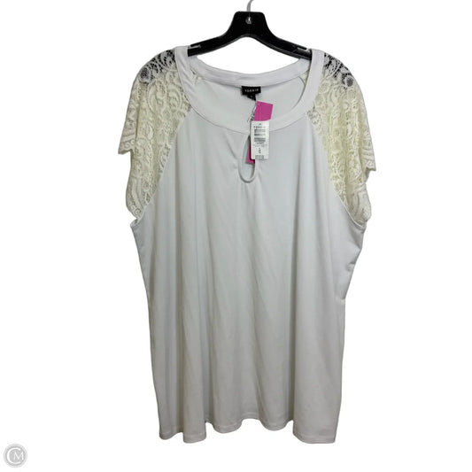 Top Short Sleeve By Torrid In White, Size: 4x