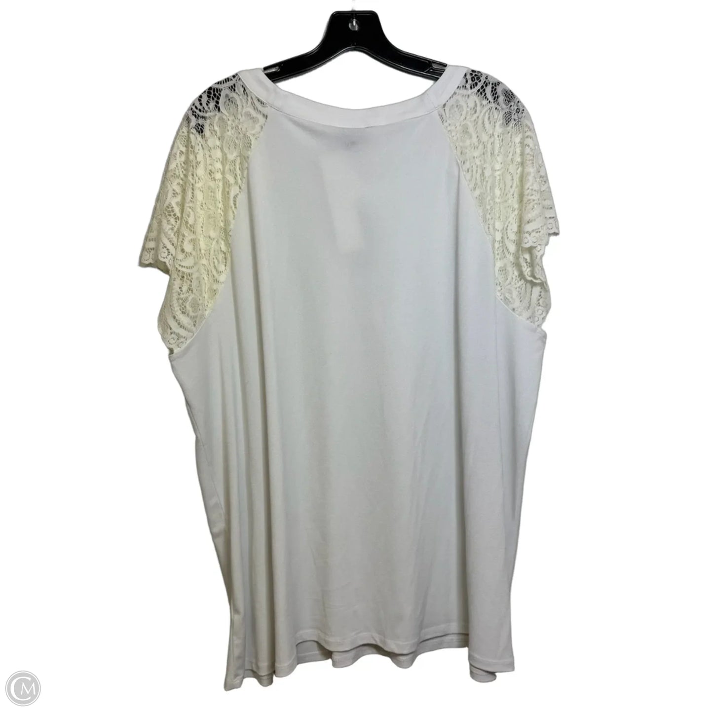 Top Short Sleeve By Torrid In White, Size: 4x