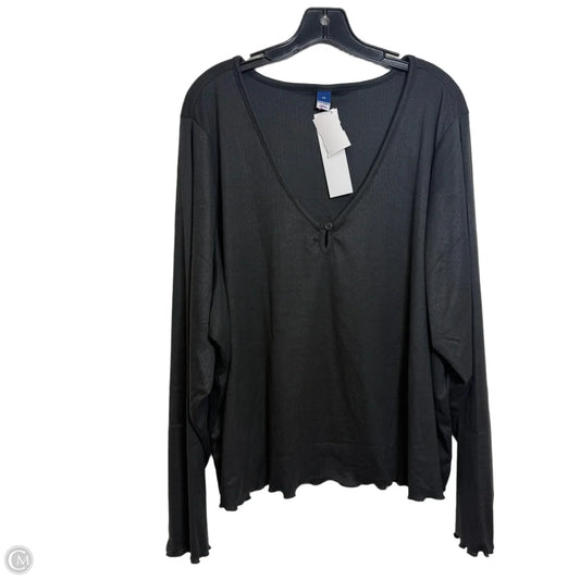 Top Long Sleeve By Old Navy In Grey, Size: 4x