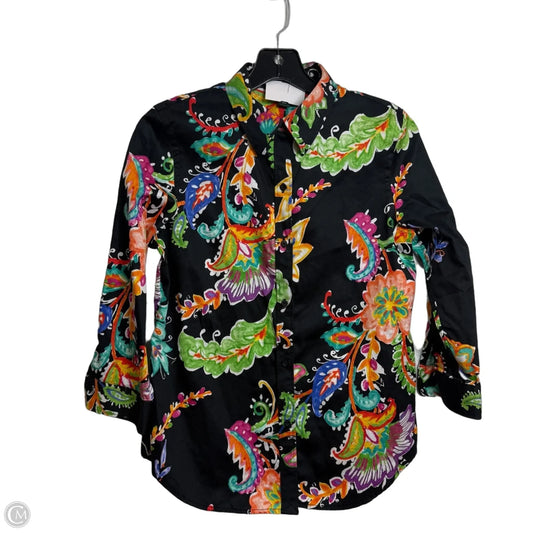 Top Long Sleeve By Lauren By Ralph Lauren In Multi-colored, Size: S