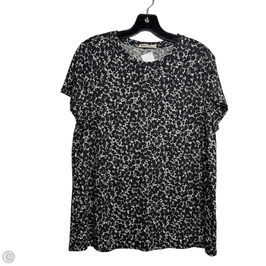 Top Short Sleeve By Marine Layer In Black & Cream, Size: M