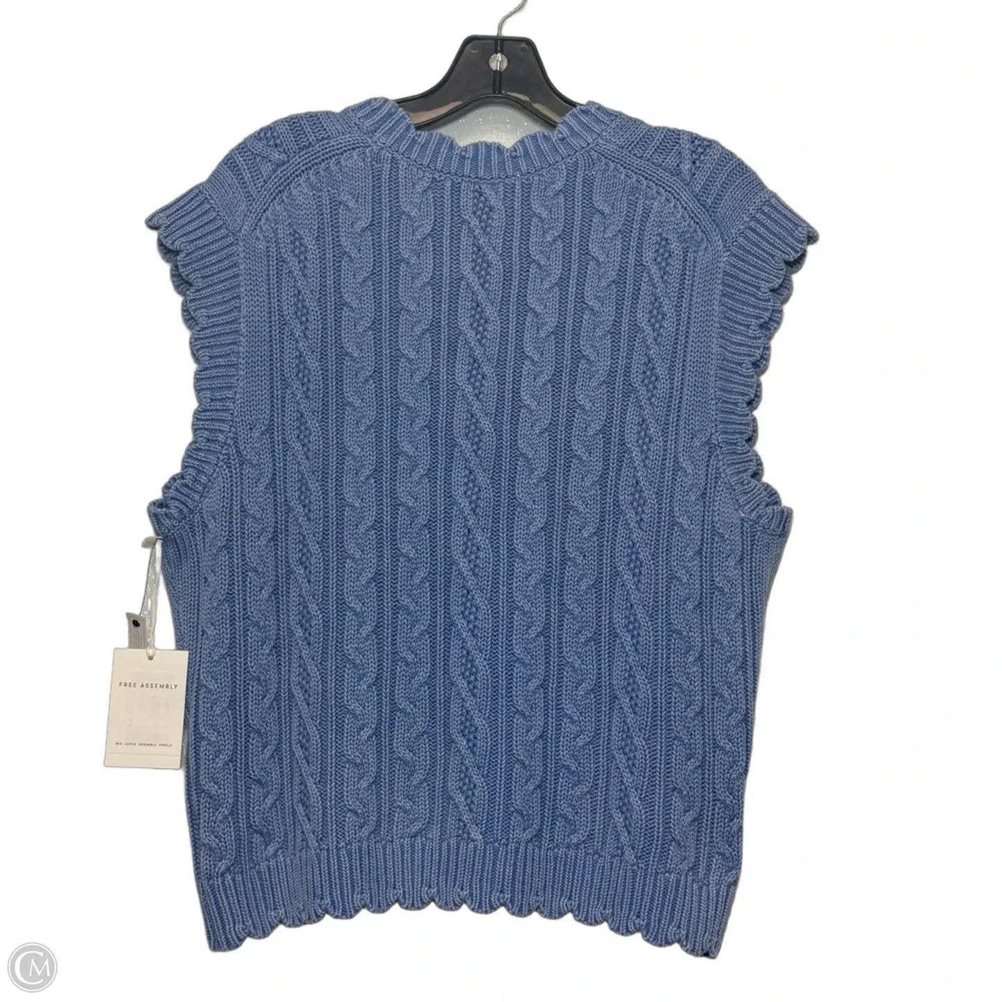 Vest Sweater By Free Assembly In Blue, Size: L