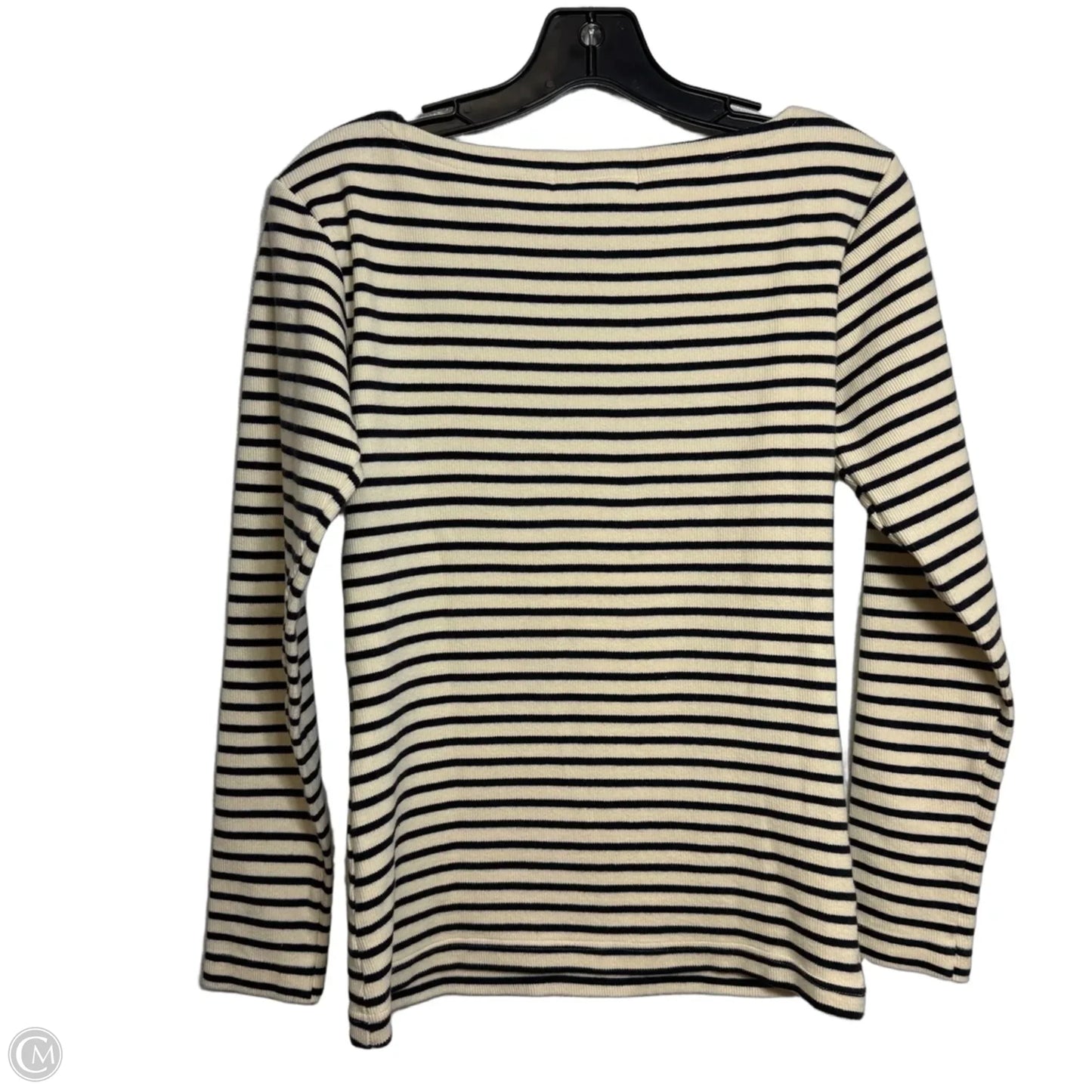 Top Long Sleeve Basic By Ralph Lauren In Striped Pattern, Size: M