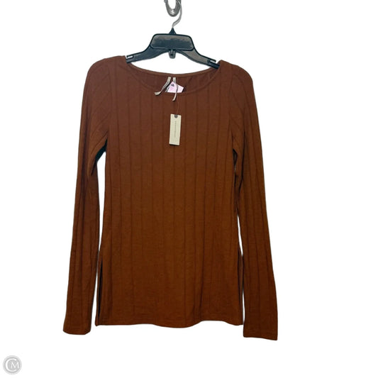 Top Long Sleeve By Anthropologie In Copper, Size: S