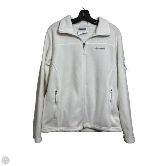 Athletic Jacket By Columbia In Cream, Size: L