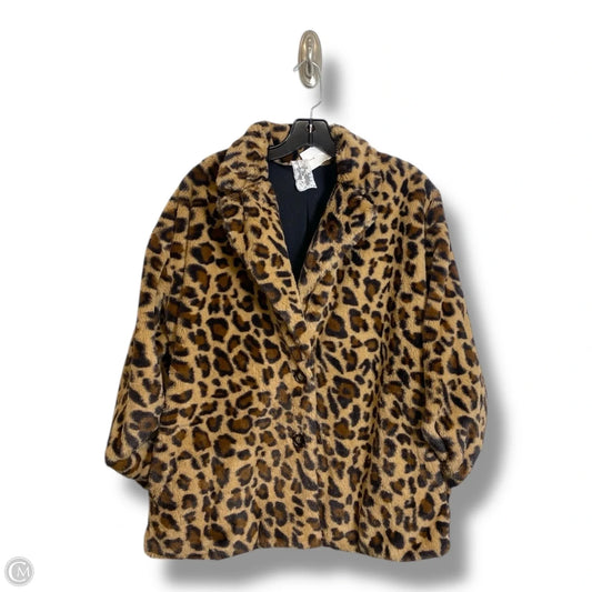 Jacket Faux Fur & Sherpa By Clothes Mentor In Animal Print, Size: S