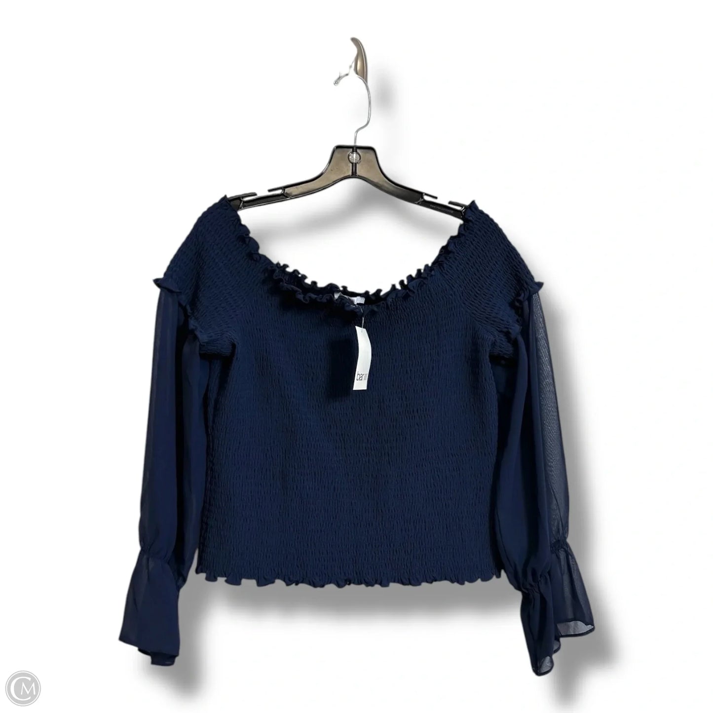 Top Long Sleeve By Bar Iii In Navy, Size: L