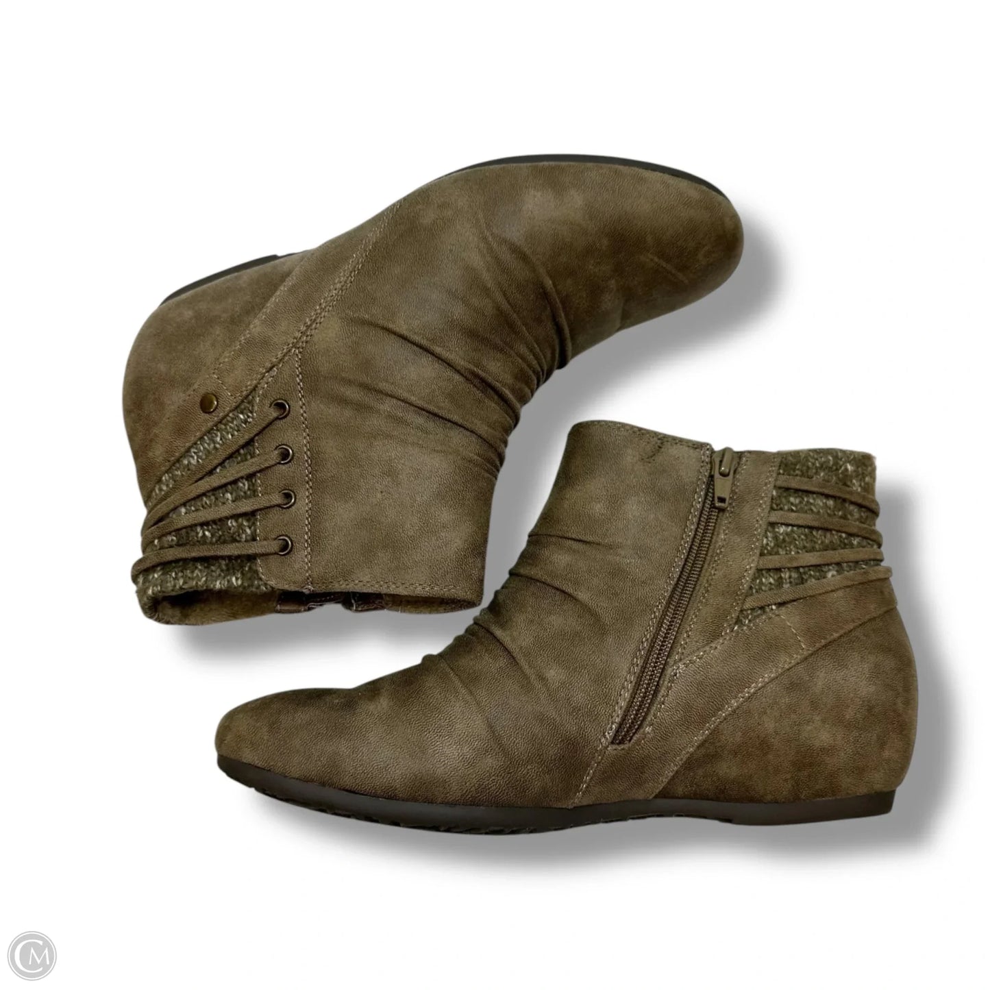 Boots Ankle Flats By Bare Traps In Tan, Size: 9.5