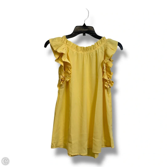 Top Short Sleeve By Blu Pepper In Yellow, Size: M
