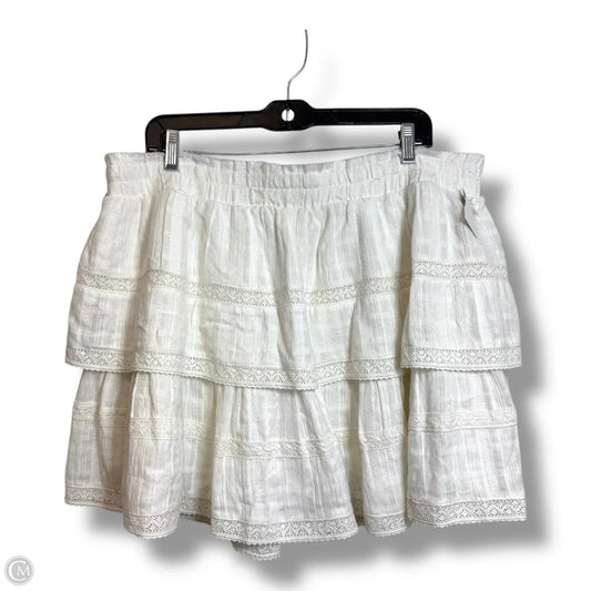 Skirt Mini & Short By Lucky Brand In White, Size: Xl