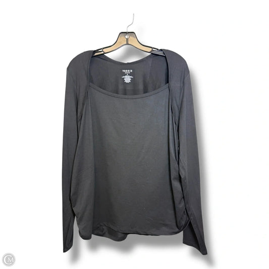 Top Long Sleeve By Torrid ACTIVE In Black, Size: 2x