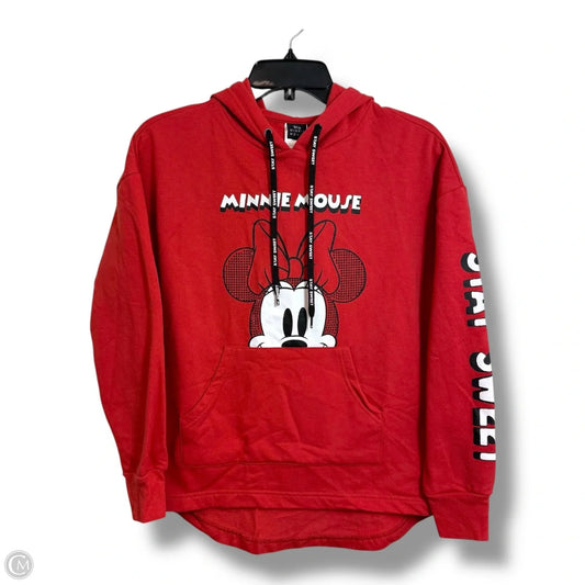 Minnie Mouse Sweatshirt Hoodie By Disney Store In Red, Size: S