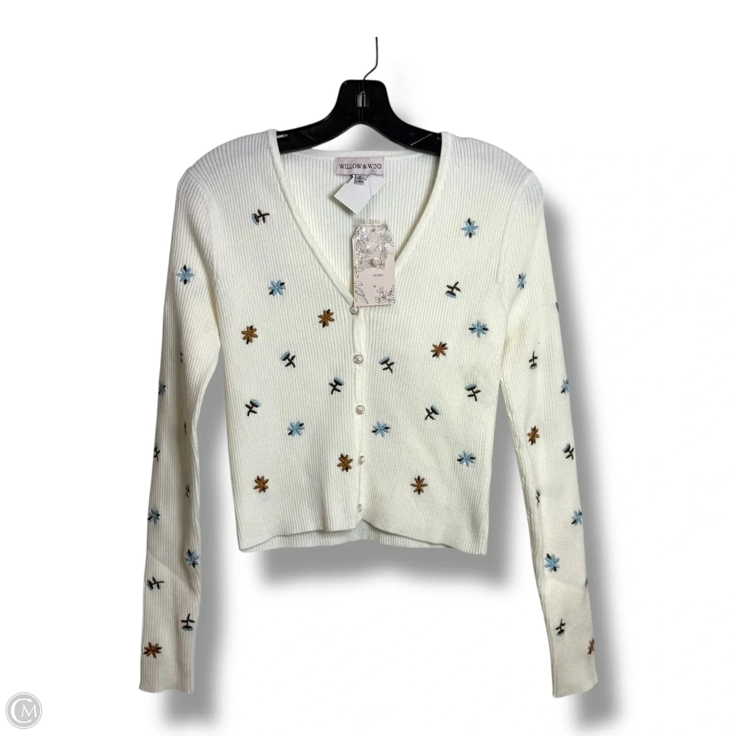 Top Long Sleeve By Clothes Mentor In Cream, Size: M