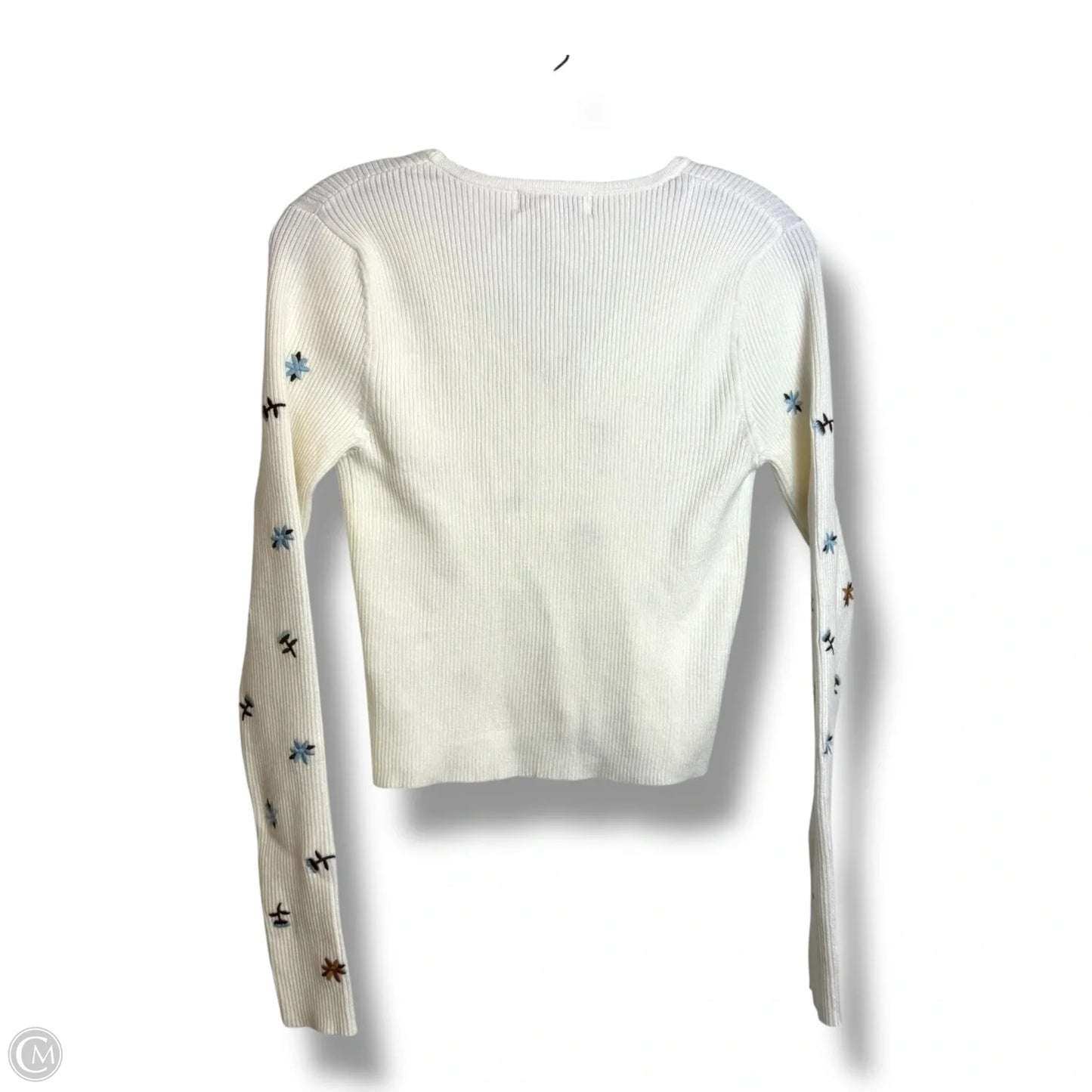Top Long Sleeve By Clothes Mentor In Cream, Size: M