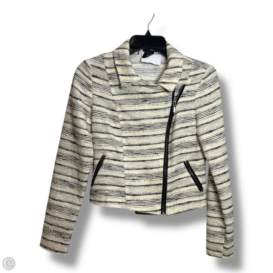 Blazer By Clothes Mentor In Cream & Grey, Size: S