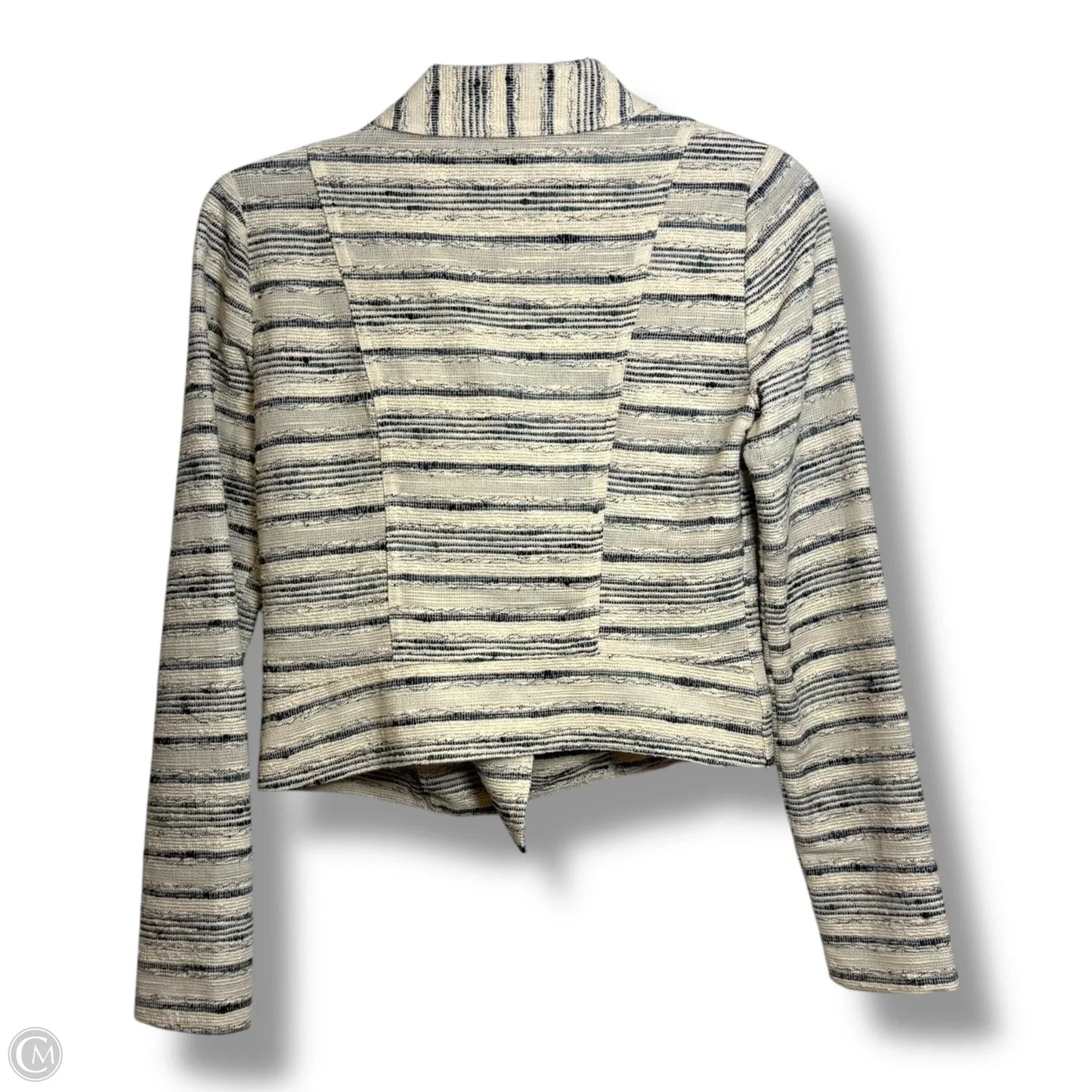 Blazer By Clothes Mentor In Cream & Grey, Size: S