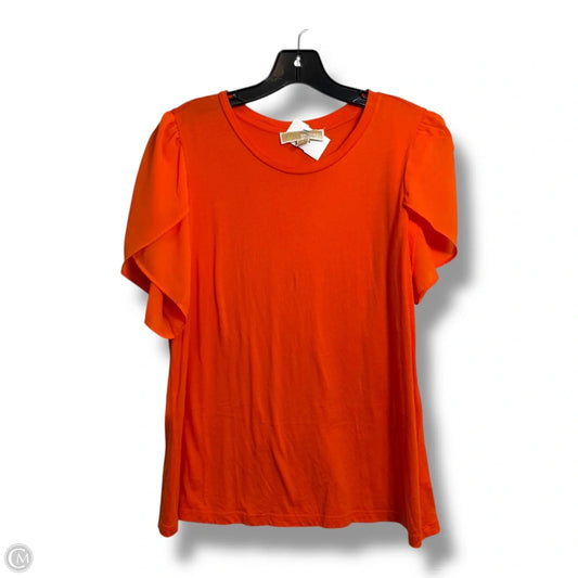 Top Short Sleeve By Michael By Michael Kors In Orange, Size: L