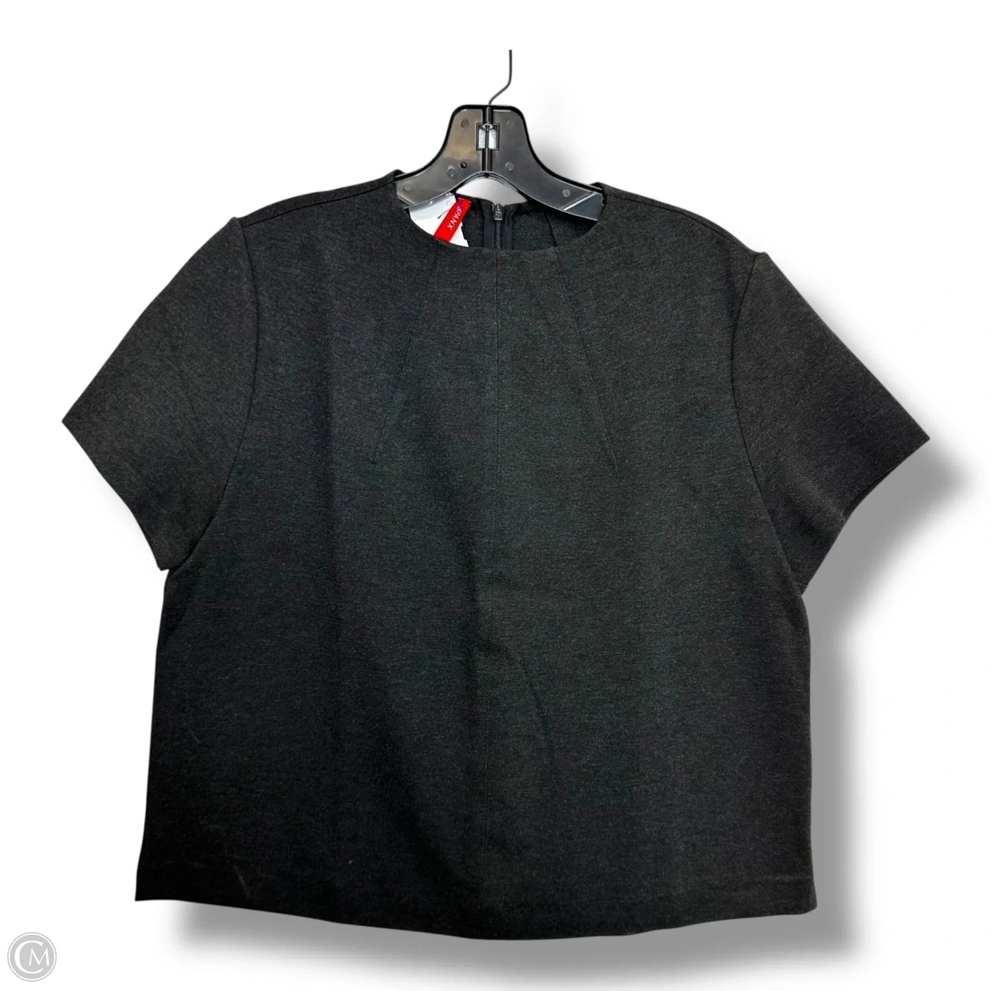 Top Short Sleeve By Spanx In Grey, Size: M