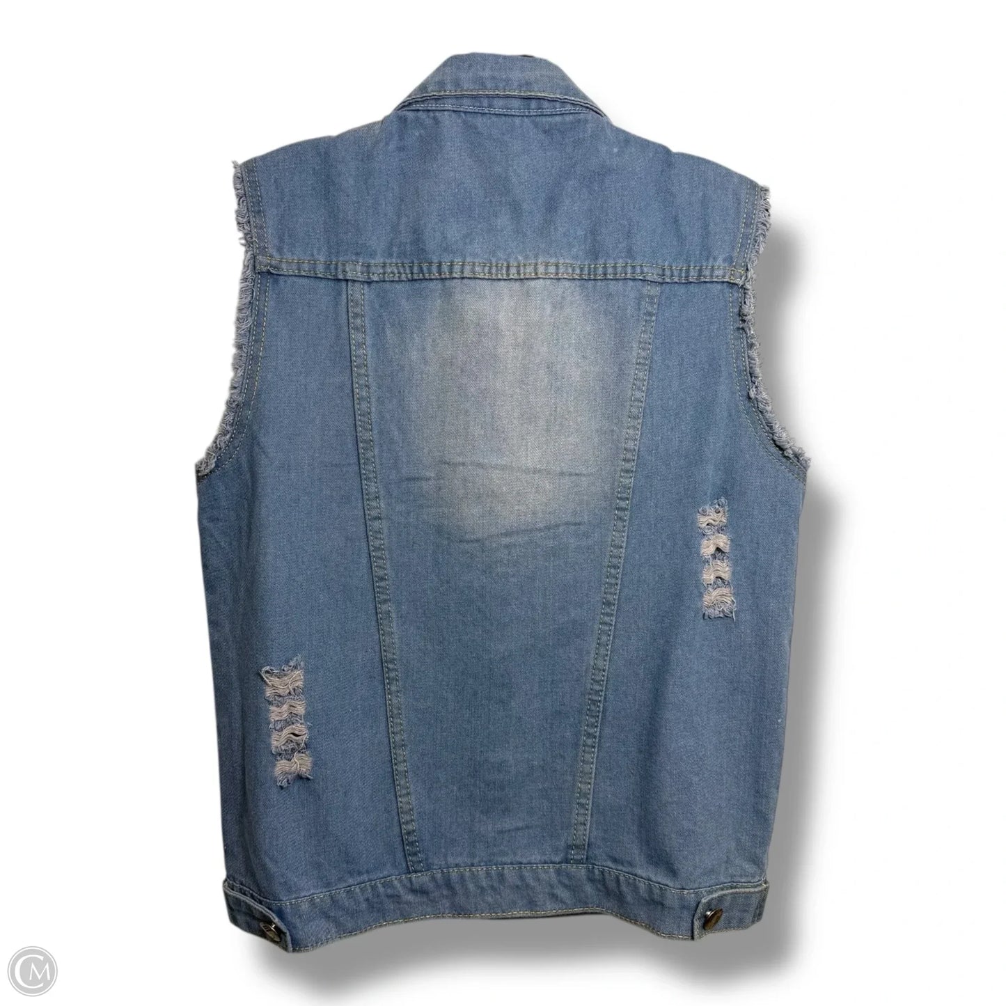 Vest Other By Clothes Mentor In Blue Denim, Size: L
