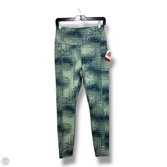 Athletic Leggings By Reebok In Green, Size: M