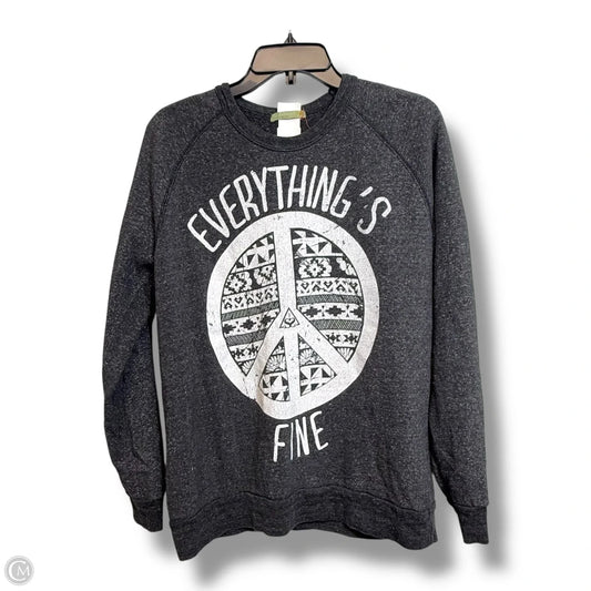 Sweatshirt Crewneck By Alternative In Grey, Size: L