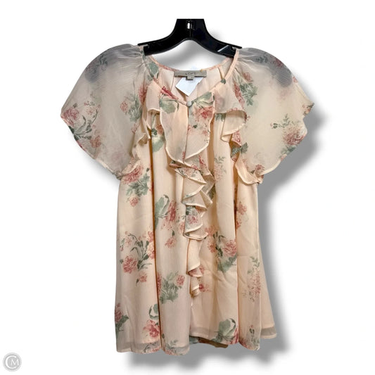Top Sleeveless By Loft In Peach, Size: S