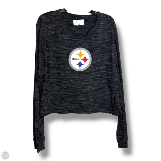 Pittsburgh Steelers Top Long Sleeve By Clothes Mentor In Black, Size: 2x